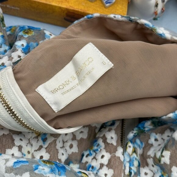 🆕 BRONX & BANCO 🧿 NWOT Amsonia Blue White Floral Embroidered Dress Sz AU8 US4 - Picture 14 of 15